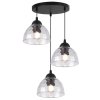 lampa wiszaca venice sufitowa zyrandol z trzema szklanymi kloszami loft nowoczesna