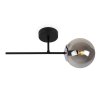 kinkiet scienny siena czarny plafon loft z chromowanymi akcentami grafitowa szklana kula gwint e14