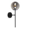kinkiet scienny siena czarny plafon loft z chromowanymi akcentami grafitowa szklana kula gwint e14