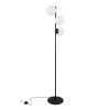 lampa stojaca podlogowa siena do salonu sypialni czarna biale szklane kule potrojna e27