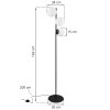 lampa stojaca podlogowa siena do salonu sypialni czarna biale szklane kule potrojna e27
