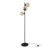 lampa stojaca podlogowa siena potrojna miodowe szklane klosze czarna konstrukcja loft e27