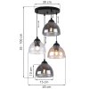 lampa wiszaca venice sufitowa zyrandol kolorowe szklane klosze typu misa loft elegancki