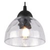 lampa sufitowa venice wiszaca czarny zyrandol typu pajak loft przezroczyste szklo misa