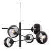 lampa sufitowa toledo wiszaca czarna zyrandol loft z kloszami w ksztalcie kuli 6 zrodel