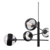 lampa sufitowa toledo wiszaca czarna zyrandol loft z kloszami w ksztalcie kuli 6 zrodel