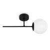 czarny kinkiet scienny siena lampa loft z bialym kulistym kloszem do lazienki kuchni pokoju salonu 1xe14