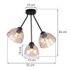 lampa sufitowa venice potrojna miodowe szklane klosze dekoracyjna loft industrialna