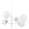 lampa wiszaca vicenza bialo zlota sufitowa zyrandol z kloszami glamour w ksztalcie kuli