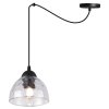 lampa sufitowa venice wiszaca czarny pajak loft dlugi przezroczyste szklo nowoczesny