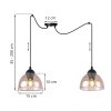 lampa wiszaca venice sufitowa zyrandol pajak szklane miodowe klosze elegancki loft e27
