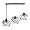 lampa sufitowa stella wiszaca zyrandol potrojna czarna listwa styl loftowy nad stol i wyspe