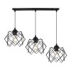 lampa sufitowa stella wiszaca zyrandol potrojna czarna listwa styl loftowy nad stol i wyspe