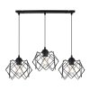 lampa sufitowa stella wiszaca zyrandol potrojna czarna listwa styl loftowy nad stol i wyspe
