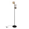 lampa stojaca podlogowa siena czarno zlota konstrukcja kolorowe klosze kule loft potrojna