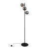 lampa stojaca podlogowa siena czarna dodatki chrom grafitowe szklo loft 3 zrodla swiatla e27