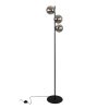 lampa stojaca podlogowa siena czarna dodatki chrom grafitowe szklo loft 3 zrodla swiatla e27