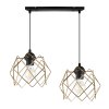 lampa wiszaca stella sufitowa zlota czarna listwa loft nad stol i wyspe nowoczesna glamour