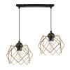 lampa wiszaca stella sufitowa zlota czarna listwa loft nad stol i wyspe nowoczesna glamour