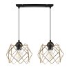 lampa wiszaca stella sufitowa zlota czarna listwa loft nad stol i wyspe nowoczesna glamour