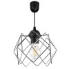lampa wiszaca stella sufitowa zyrandol srebrny klosz chrom czarna konstrukcja glamour loft