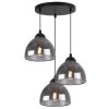 lampa sufitowa venice wiszaca potrojna listwa nad stol i wyspe grafitowe szklane klosze