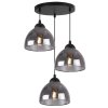 lampa sufitowa venice wiszaca potrojna listwa nad stol i wyspe grafitowe szklane klosze