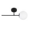 lampa scienna typu kinkiet siena czarna dodatki chrom biala kula loft nowoczesna do salonu jadalni