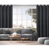 ZATEMŇOVACÍ ZÁVĚS (100%) NA KROUŽCÍCH NITA 140X250 CM ČERNÁ