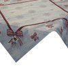 VÁNOČNÍ GOBELÍNOVÝ UBRUS NA STŮL BOW 100X100 CM VZOROVANÝ