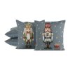 VÁNOČNÍ GOBELÍNOVÁ DEKORAČNÍ POVLAK NA POLŠTÁŘ NUTCRACKER1 45X45 CM VZOROVANÁ