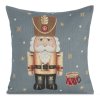 VÁNOČNÍ GOBELÍNOVÁ DEKORAČNÍ POVLAK NA POLŠTÁŘ NUTCRACKER1 45X45 CM VZOROVANÁ
