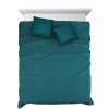 SADA PŘEHOZ NA POSTEL + POVLAK NA POLŠTÁŘ BONI4 200X220 CM, 2 KS 40X40 CM TMAVĚTYRKYSOVÁ