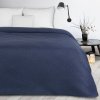 SADA PŘEHOZ NA POSTEL + POVLAK NA POLŠTÁŘ BONI4 200X220 CM, 2 KS 40X40 CM TMAVĚMODRÁ