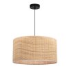 lampa sufitowa wiszaca rattan duzy okragly abazur z rattanu bezowy 40cm nad stol do salonu e27
