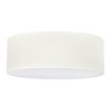 lampa sufitowa plafon gaja kremowa tkanina bawelniana okragly abazur 40cm do sypialni jadalni
