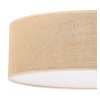 lampa sufitowa typu plafon juta bezowa okragly abazur 50cm boho nowoczesna na trzy zarowki e27