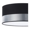 lampa sufitowa plafon elegance czarny abazur glamour ze srebrnymi akcentami chrom gwint e27