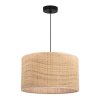 lampa sufitowa wiszaca rattan okragly abazur boho naturalny pojedynczy do jadalni salonu sypialni