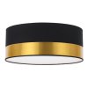 lampa sufitowa plafon elegance czarny abazur ze zlotym wykonczeniem glamour nowoczesny 40cm