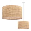 lampa sufitowa wiszaca rattan zyrandol z rattanowym naturalnym abazurem styl boho pojedynczy