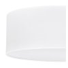 lampa sufitowa plafon gaja duzy bialy okragly abazur wykonanie z bawelny trzy zrodla swiatla e27
