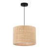 lampa sufitowa wiszaca rattan bezowy rattanowy abazur 20cm styl boho do kuchni jadalni sypialni