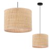 lampa sufitowa wiszaca rattan bezowy rattanowy abazur 20cm styl boho do kuchni jadalni sypialni