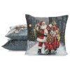 VÁNOČNÍ GOBELÍNOVÝ DEKORAČNÍ POVLAK NA POLŠTÁŘ MERRY4 45X45 CM VZOROVANÁ