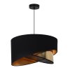 lampa sufitowa wiszaca skos asti zyrandol z czarnym abazurem zlote dodatki nowoczesny glamour