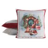 VÁNOČNÍ GOBELÍNOVÁ DEKORAČNÍ POVLAK NA POLŠTÁŘ XMAS2 45X45 CM VZOROVANÁ