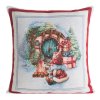 VÁNOČNÍ GOBELÍNOVÁ DEKORAČNÍ POVLAK NA POLŠTÁŘ XMAS2 45X45 CM VZOROVANÁ