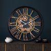 Dekorační vintage nástěnné hodiny s pohyblivými převody