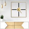 Dekorační kovové nástěnné hodiny v moderním čtvercovém stylu